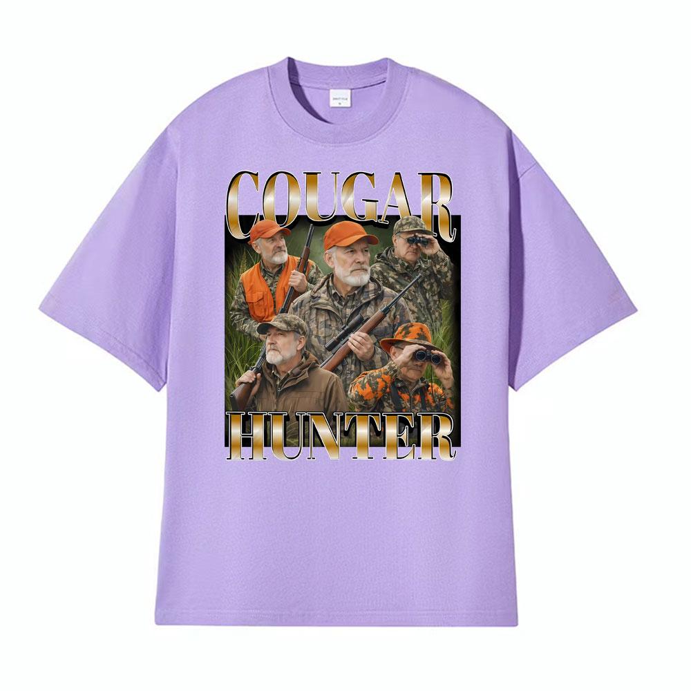 Cougar Hunter Funny Hunting Meme Tshirt Men Women Clothing Fashion Summer Tee Shirt Cotton Oversized Short Sleeve T Shirts Tops