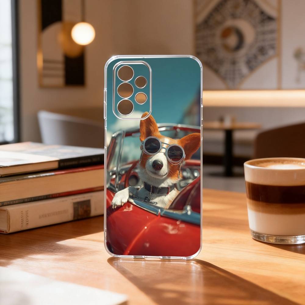 corgi Lovely Phone Case Transparent Silicone Soft For Samsung S25,S24,S21,S22,S23,S30,Ultra,S20,Plus,Fe
