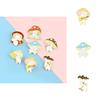 Adorable Cartoon Mushroom Band Guitar Design Brooch Unique Alloy Accessory For All