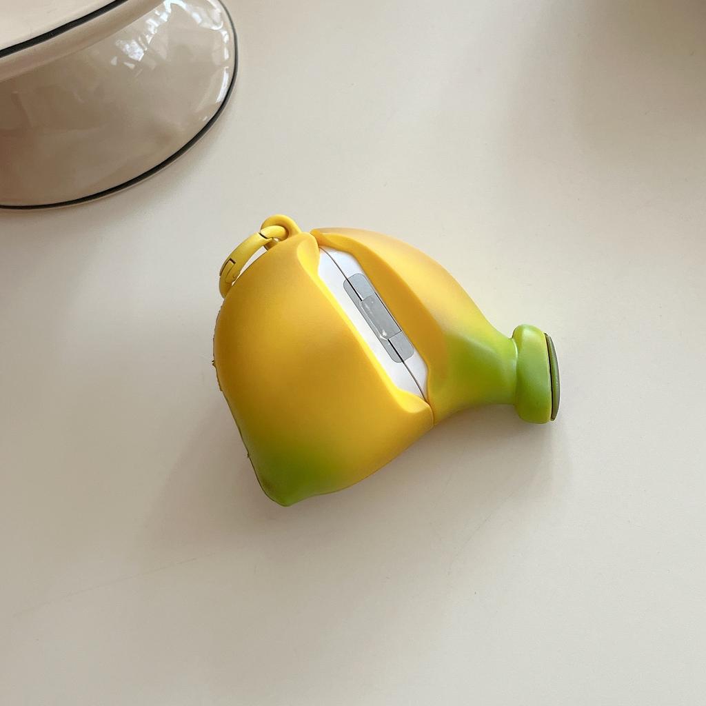 Милый трехмерный банан чехол для AirPods pro1 apple bluetooth гарнитуры 1/1 поколение мультяшный защитный чехол для тренда