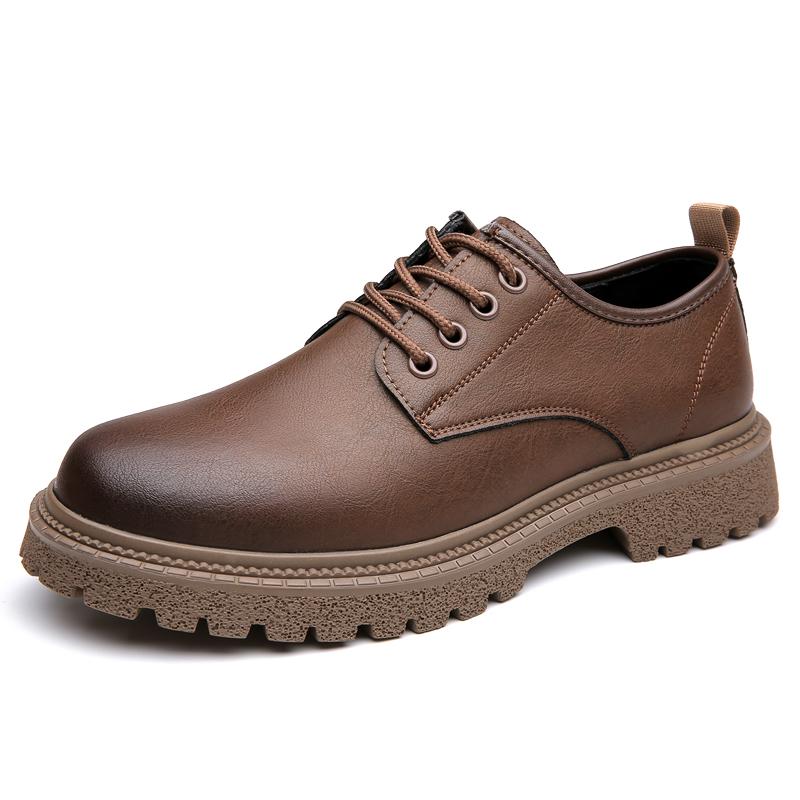 Повседневная мужская кожаная обувь на толстой подошве Ретро классический стиль Для работы и офиса ПЛАТЬЕ Высококачественная деловая обувь Свадьба жениха