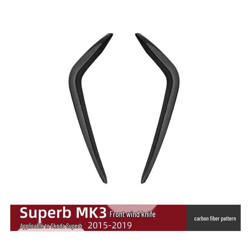 Skoda Superb MK3 2015-2019 Передний бампер Дефлектор ветра Спойлер Наклейка