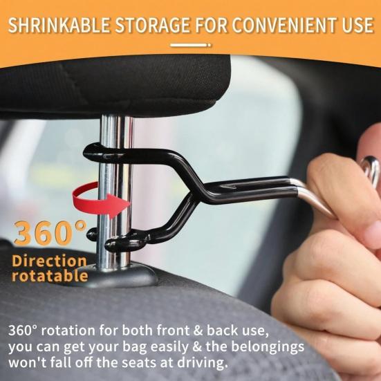 Bow Buddy Vehicle Mount Adjustable Compound Bow Holder for Car Headrest Universal Headrest Rod Hanger for Hunting & Outdoor Travel