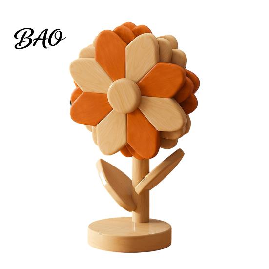Sunflower Shaped Table Protectors Trivets for Hot Dishes, Heat Resistant Beech Wood Pot Holder, Countertops Decorative Tree Stand Protection Mats Pots