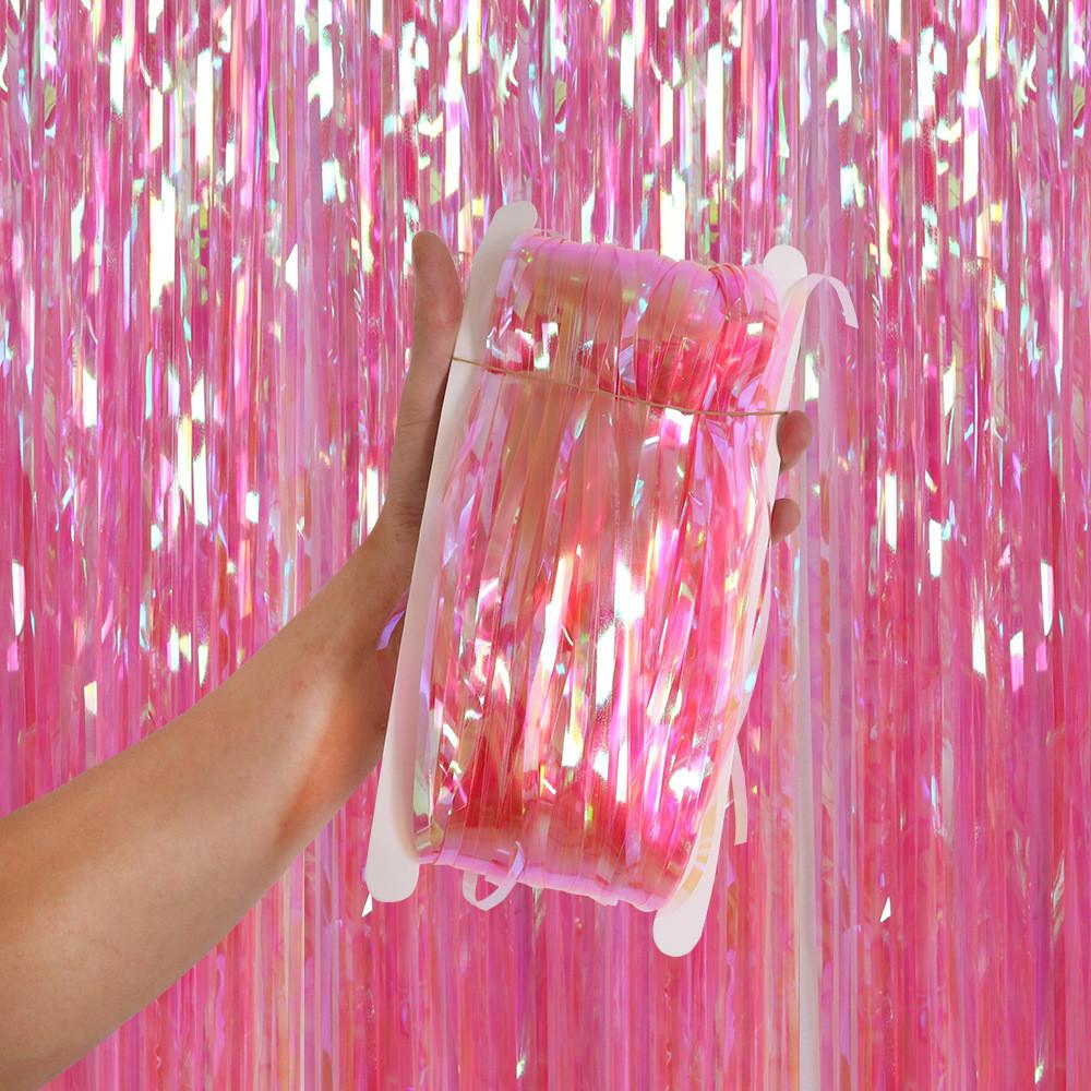 Festive 1x3 Meter Candy Colored Rain Streamer Curtain Ideal For Party And Event Setup