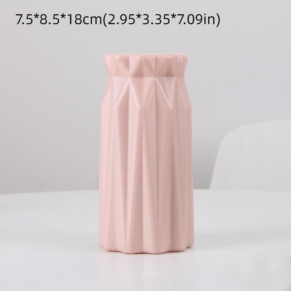 Creative Nordic Flower Vase Durable Flower Bottle Ins Plastic Flower Pot Home Decoration