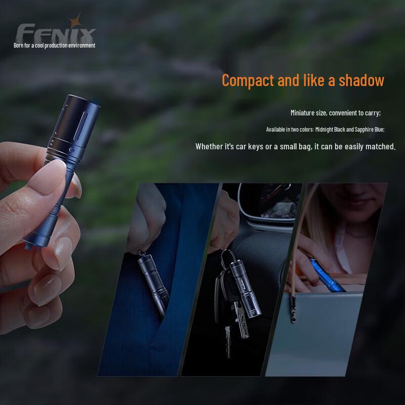 Мини-фонарик Fenix E01 V2.0, портативный, на батарейках AAA