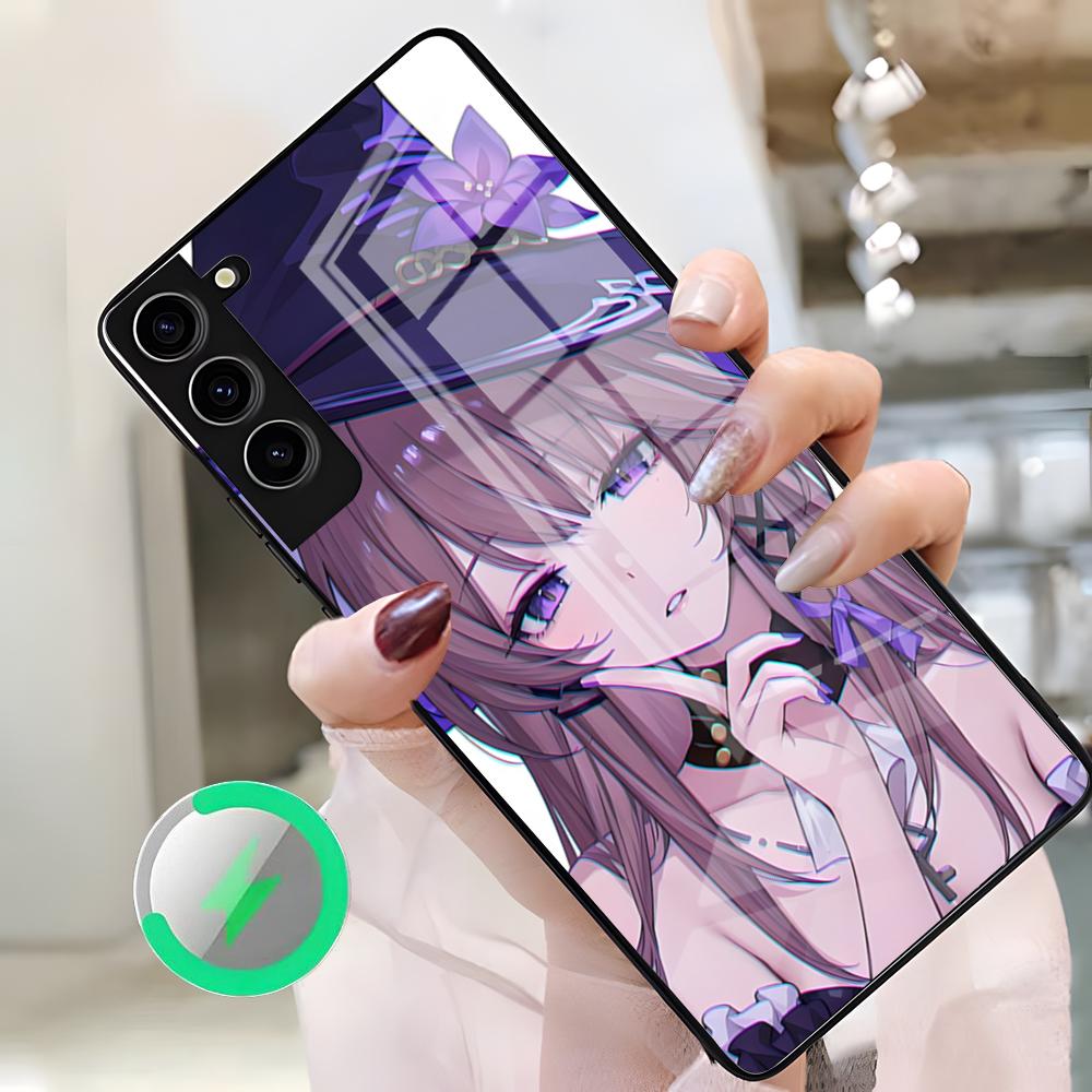 Чехол для телефона Honkai Star Rail Herta для Samsung S26 Ultra S25 Edge S23 S22 S21 S20 Ultra Plus S24 Fe A25 Магнитная стеклянная крышка