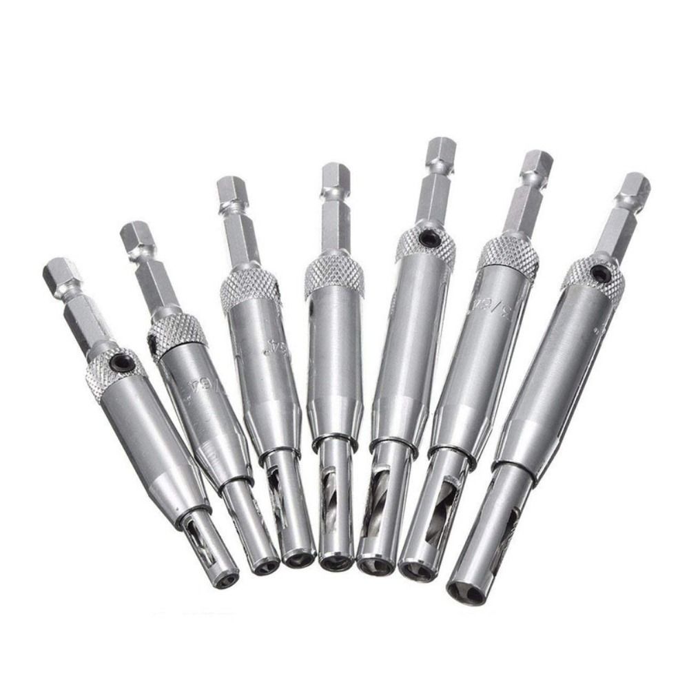 3/4Pcs Steel Positioning Hole Opener Silver Woodworking Hinge Drilling Durable Hinge Drill Bits