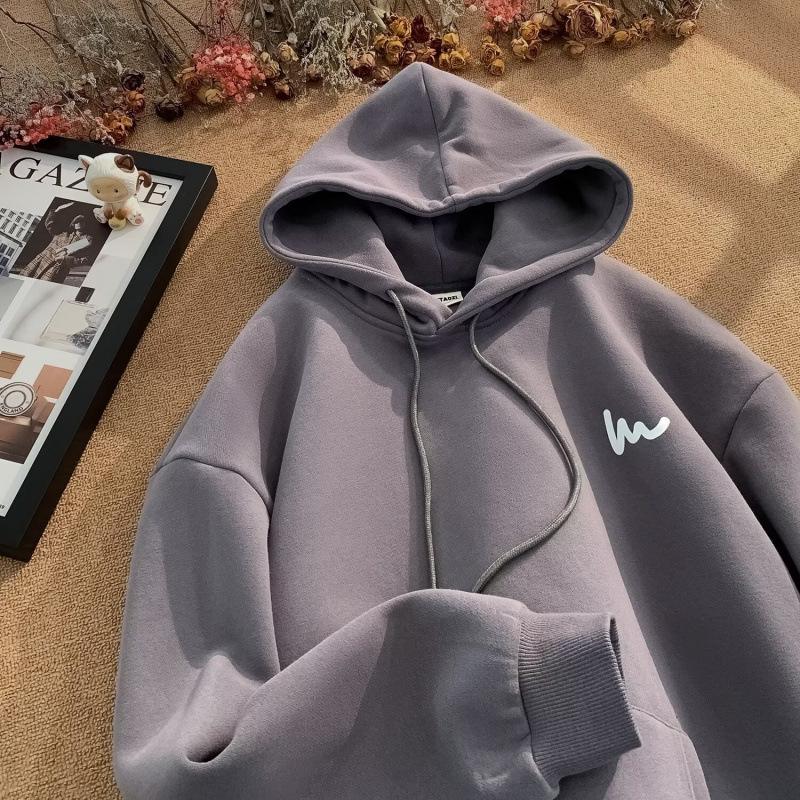 2024 Men's High Street Loose Large Hooded Sweatshirt - Spring/Autumn Hong Kong Style