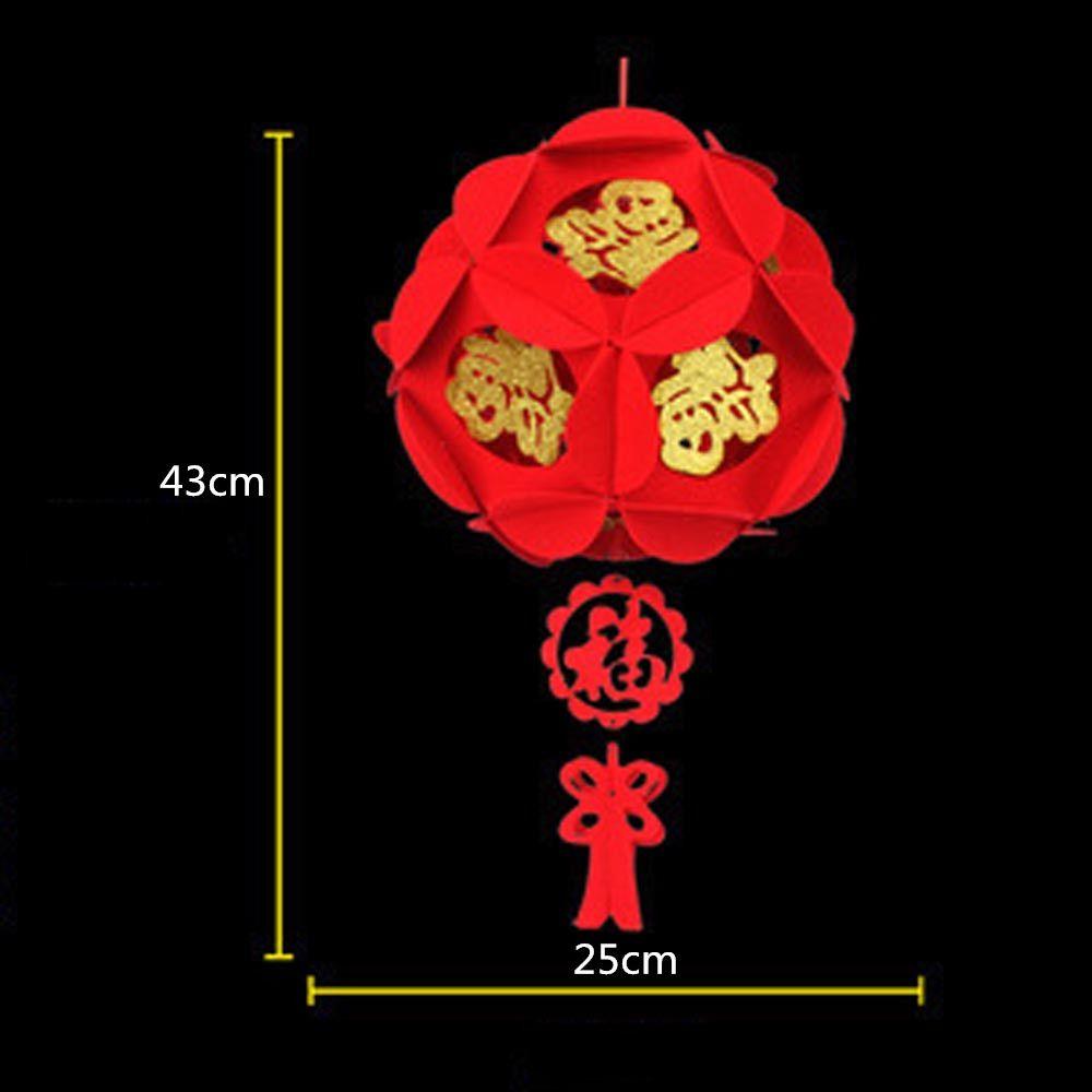 Red Chinese New Year Hanging Ornaments 2024 Red Lantern