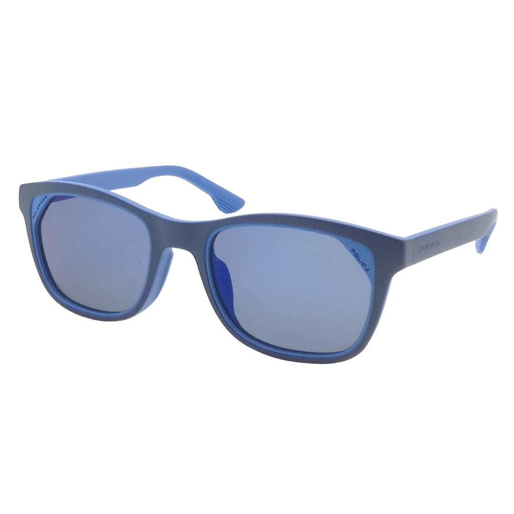 Police Горячие поляризационные солнцезащитные очки SPLC67J 51 мм с защитой от УФ-лучей и поляризационными линзами 715P (Модель 2021 г.) (столбец. [Матовый темно-синий/синий])