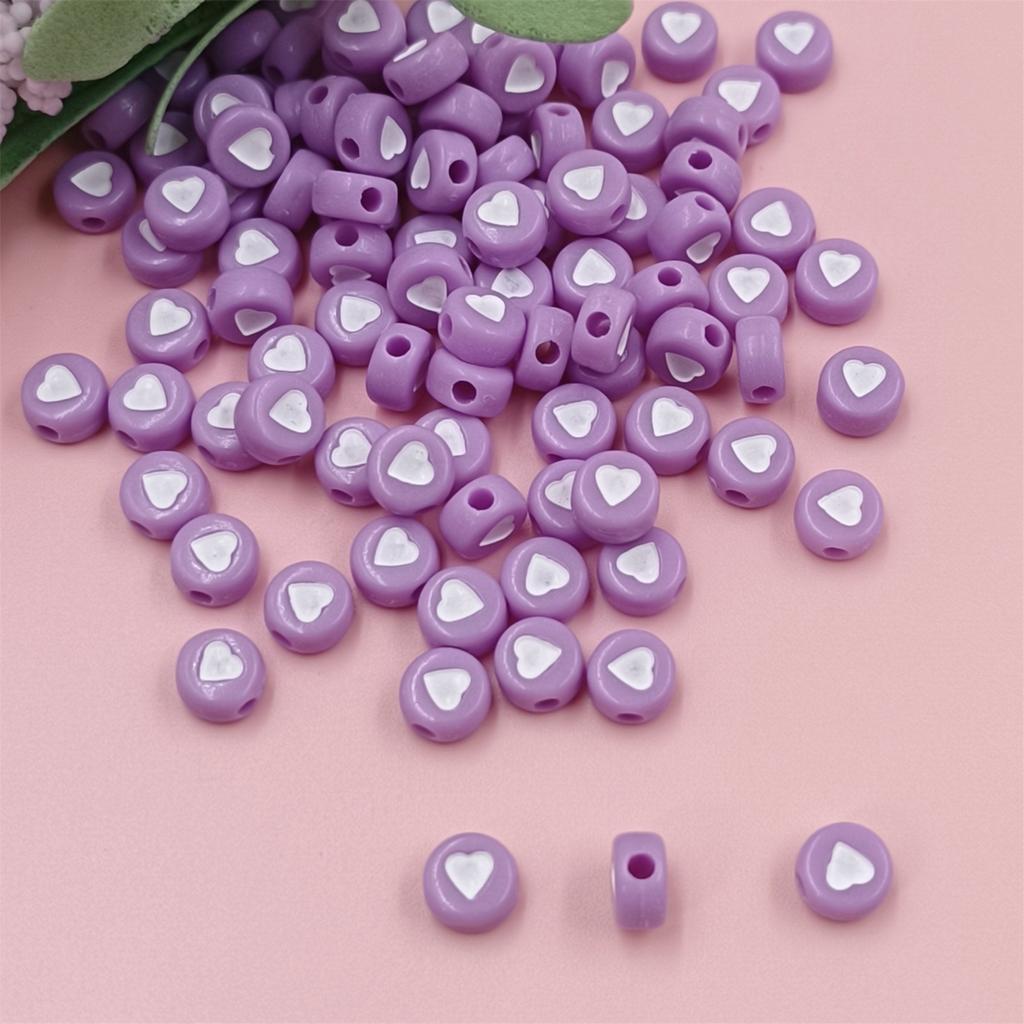 300 шт. в форме сердца ярких цветов, фурнитура для изготовления ювелирных изделий, 7 мм, модные свободные акриловые бусины «сделай сам», 300 шт.