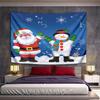 Santa and Snowman Christmas Tapestry Wall Hanging Holiday Home Decor for Living Room Bedroom Gift