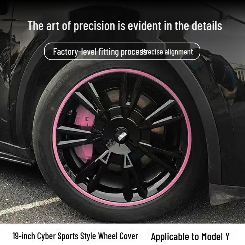 19-24 Tesla Model Y Cybertruck Style 19-inch Wheel Covers: Full Coverage, Anti-Scratch Decor.