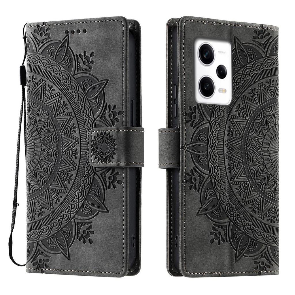 Для Xiaomi Redmi Note 12 Pro+ 5G, 12 Pro 5G, POCO X5 5G, Чехол-бумажник с тиснением Мандала из ПУ-кожи с откидной крышкой