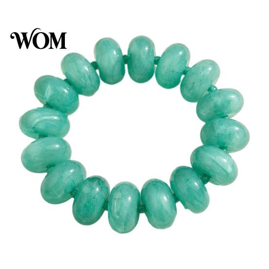 Wrist Jewelry Bead Bracelet for Women, Colorful Acrylic Beads Elastic Adjustable Stretch Bracelet, Boho Summer Beach Vacation Ladies