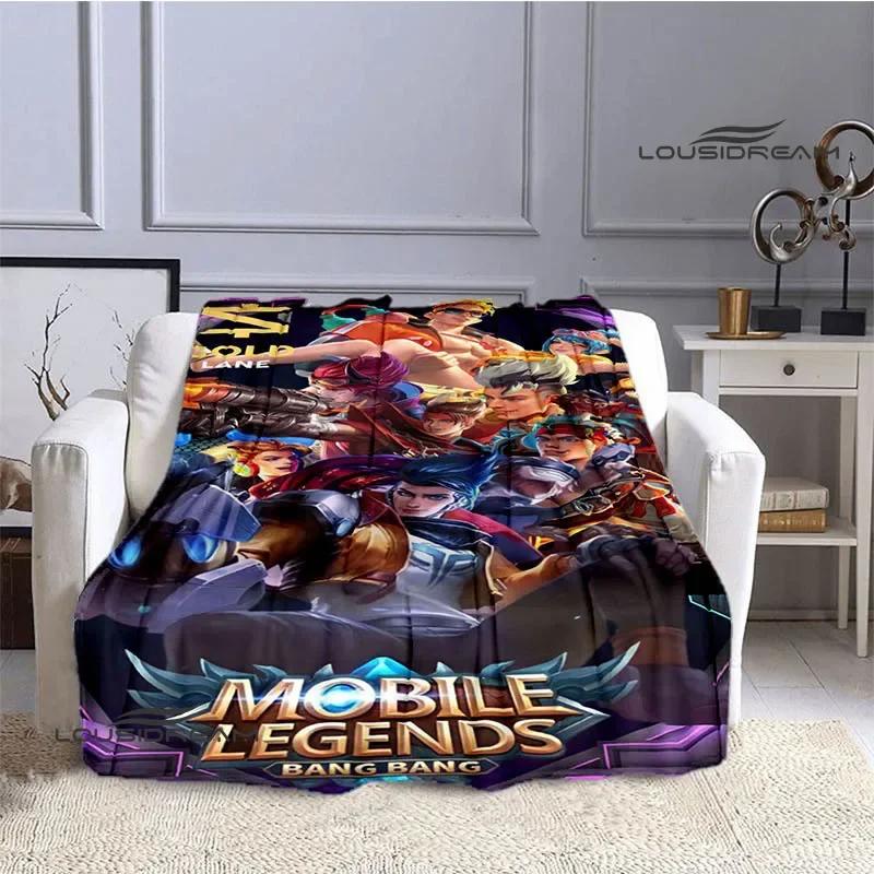 Mobile Legends Bang Bang Пледы с мультяшным принтом Модные теплые флисовые пледы Домашние дорожные пледы Постельное белье Подарок на день рождения