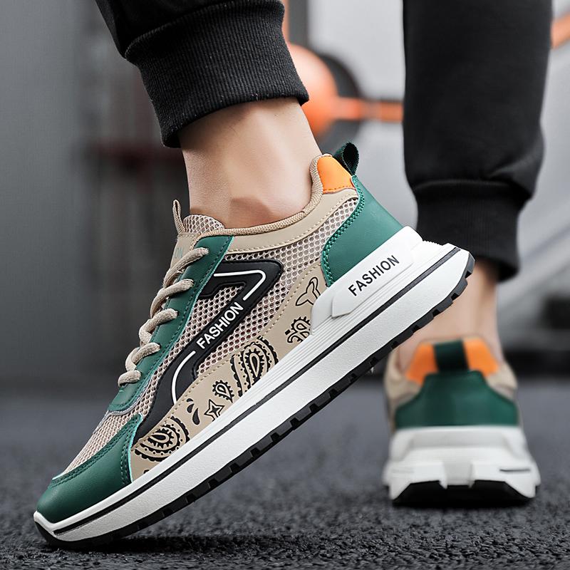 Men's Breathable Mesh Casual Shoes Summer Soft Sole Anti Slip Comfortable Sports Shoes Fashion Versatile Outdoor Running Shoes