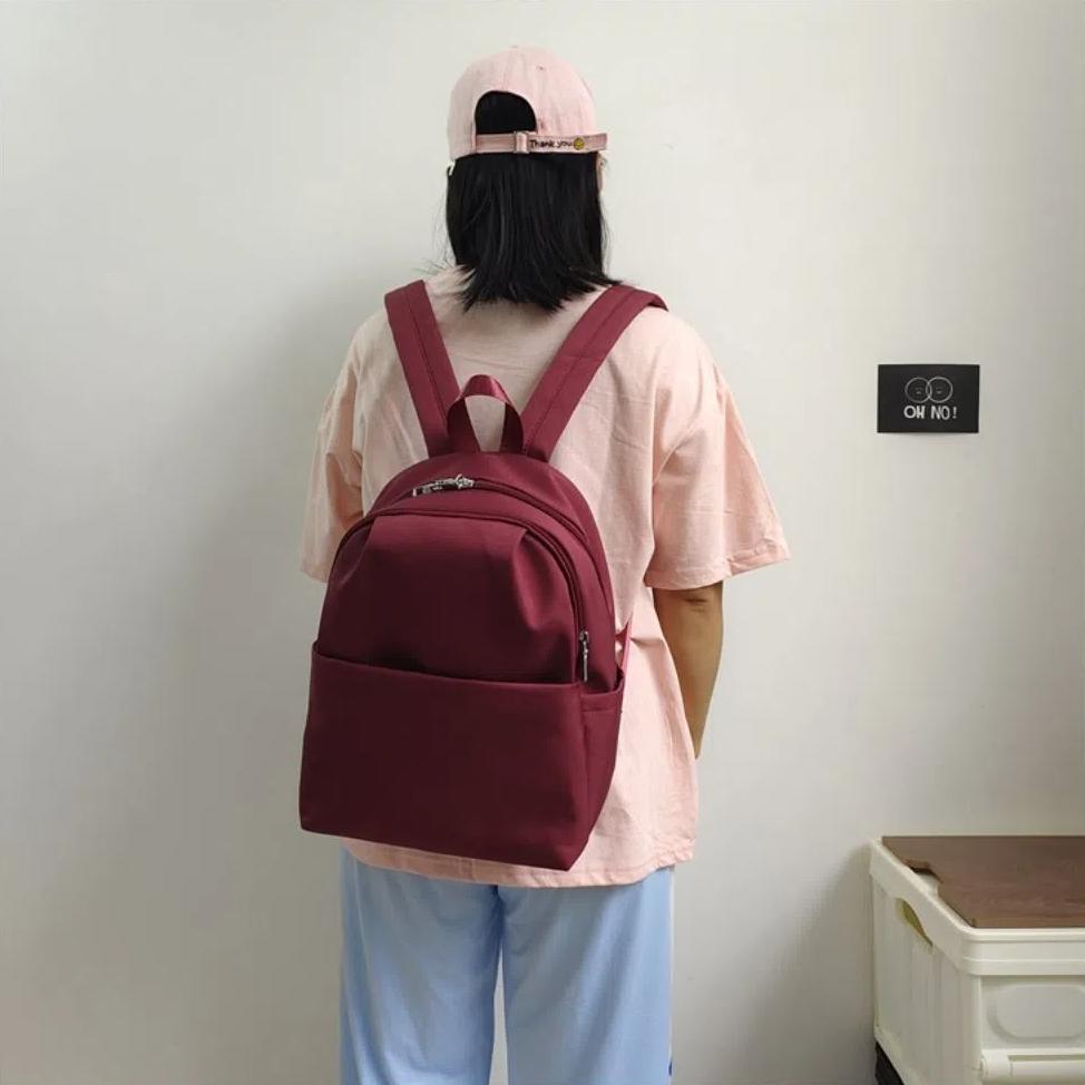 Однотонный женский рюкзак большой емкости для ноутбука портативный рюкзак для отдыха и путешествий
