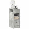 VidaXL Bedside Table with Drawer Concrete Grey 25x31x66 Cm, Side Table, Bedside Cabinet, Side Table for the Bedroom, 858620