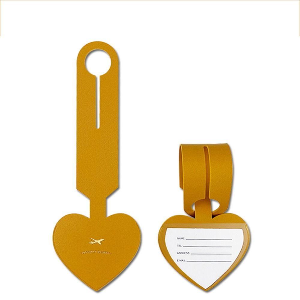 Boarding Pass Love Shape PU Luggage Tag Airplane Suitcase Tag Information Card Men