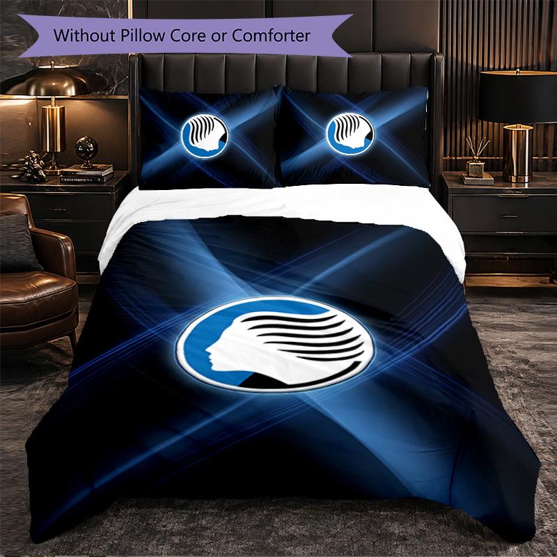 Atalanta FC Themed Bedding 3Pcs Duvet Cover Set Decorative Bed Linen For Teen Room Home Decoration