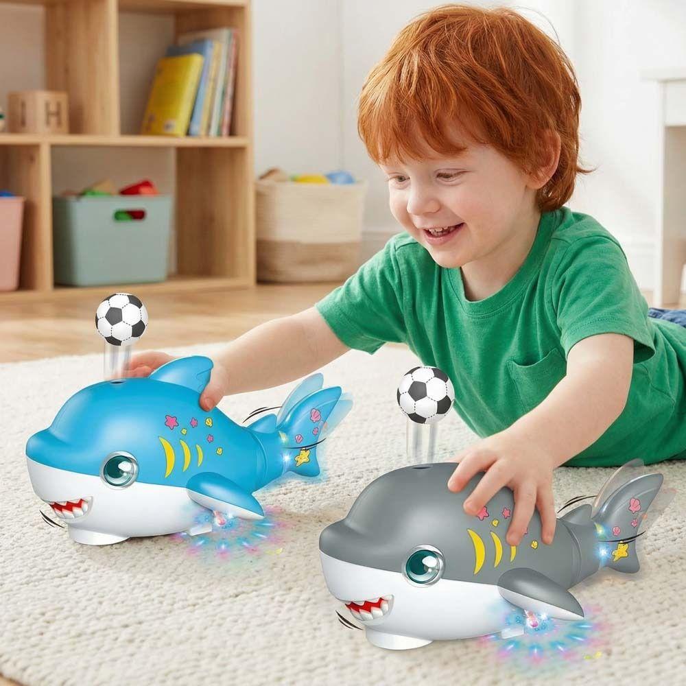 Whale Electric Swivel Shark Toy Mini Sensory Baby Toy Floating Ball Blowing Toy Christmas Gifts