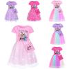 Kpop Demon Hunters Pattern Girl Dress With Cotton Fabric And Pleated Skirt For Kids Girls