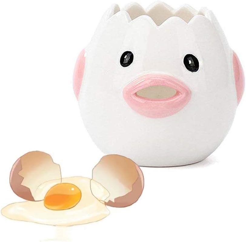 Мультяшный разделитель яиц, керамический разделитель яичного желтка и яичного белка, симпатичный фильтр в форме яйца, кухонный гаджет, помощник для выпечки
