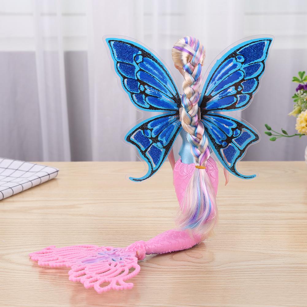 Кукла-русалка для плавания, волшебная классическая игрушка-русалка для девочек с крылом бабочки