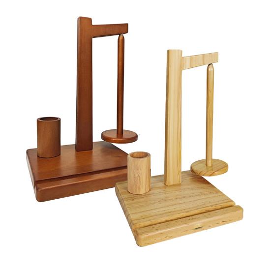 Деревянный держатель для пряжи с держателем для телефона, вращающийся маятник, вращающаяся машинка для вязания крючком и пряжей