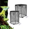 Rectangular/Round Reptile Heater Guard Heating Bulb Lamp Enclosure Cage Protector Metal Mesh Lamp Cover