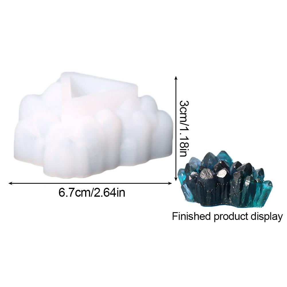 DIY Crystal Epoxy Resin Mold Crystal Cluster Irregular Stone Silicone Mold 3D Ornaments Handicraft Necklace Earrings Pendant Epoxy Resin Mold