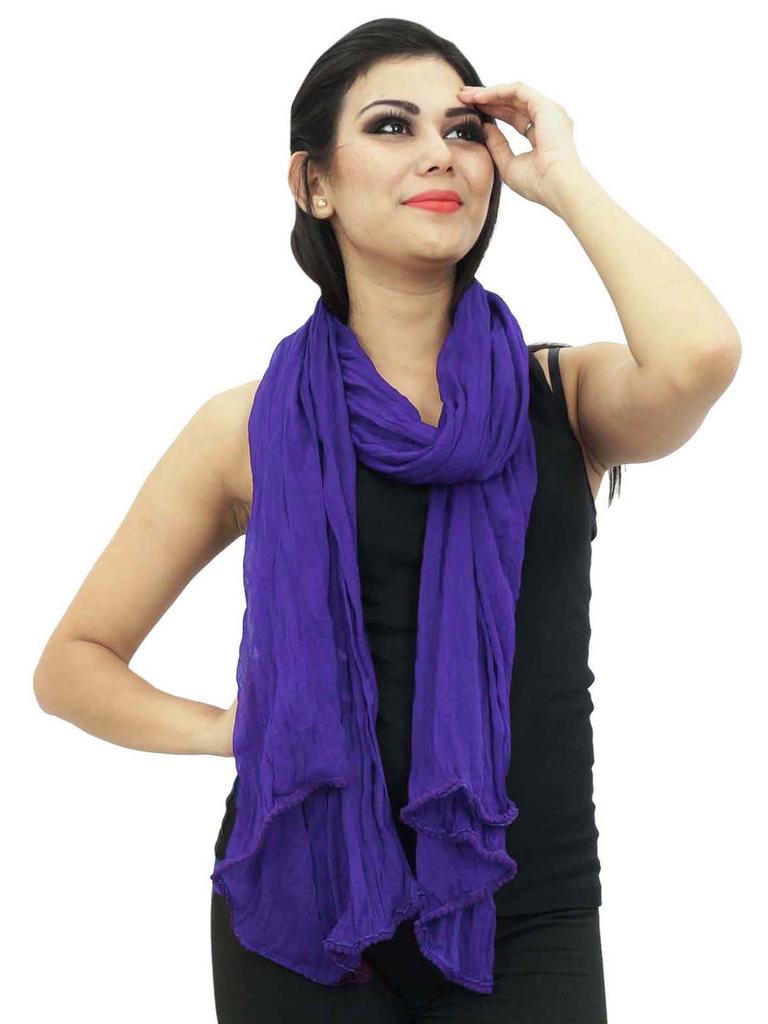 Длинный палантин из смесового шифона, индийская накидка Dupatta Chunni с запахом на шею