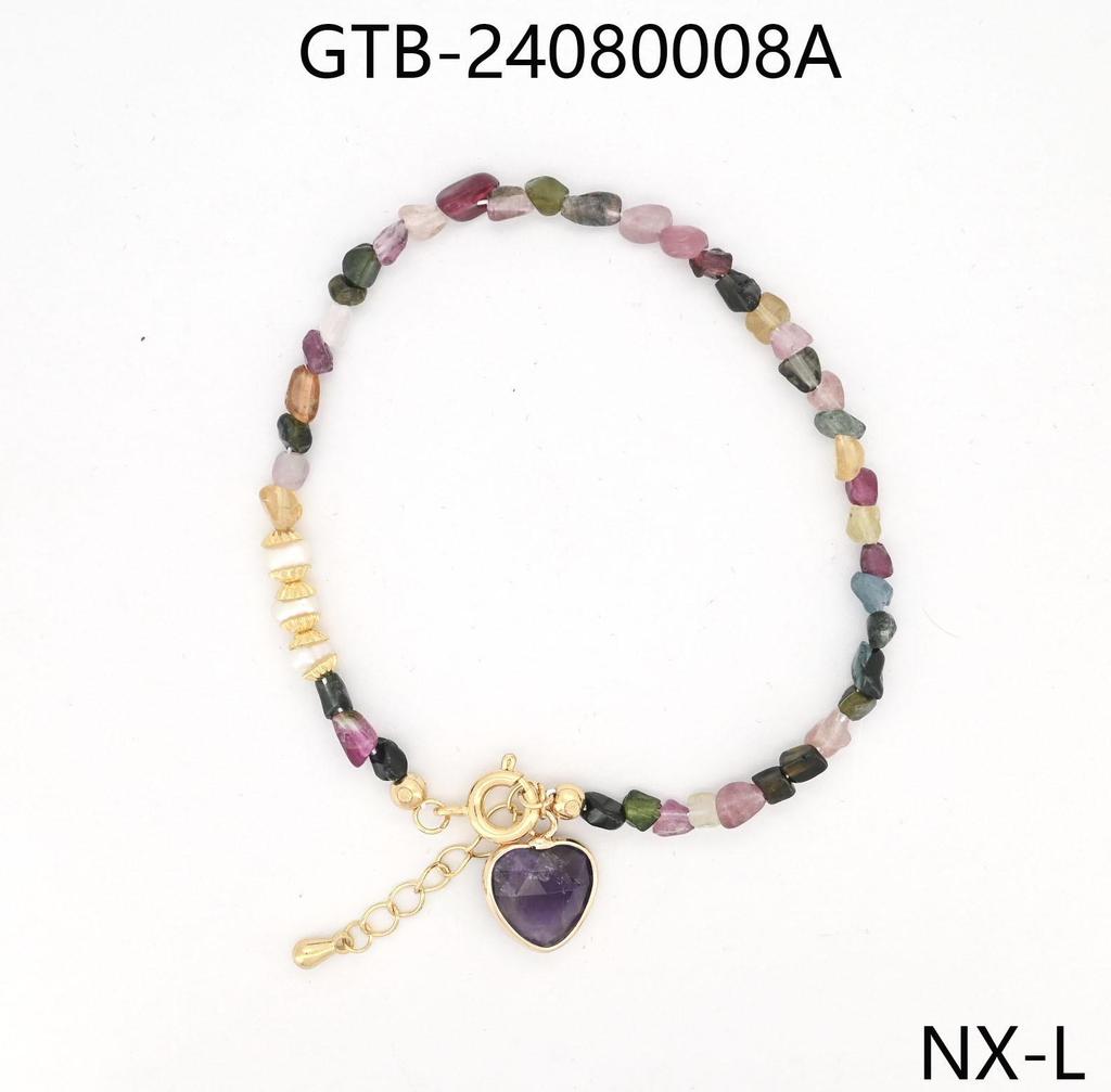 Высококачественный позолоченный браслет из натуральных камней - идеальный подарок для девушки или друга