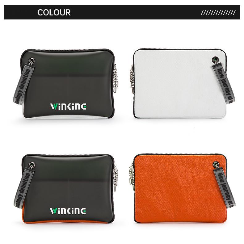 Men Women Laptop Bag 13 Inch Tablet Laptop Sleeve Case Linen+PU Leather Handbag 2022 New Street Trend Clutch Bag for Boys Girls