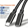 140W USB C Extension Cable Male to Female USB3.2 Gen2 20Gbps PD Fast Charging 4K@60Hz Extender for MacBook Samsung Xiaomi