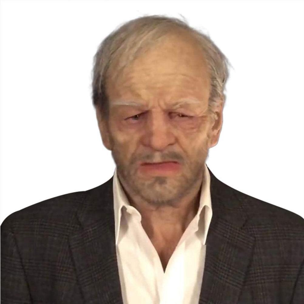 Хэллоуин латексное лицо старика Хэллоуин нарядное платье для маскарада реалистичный головной убор