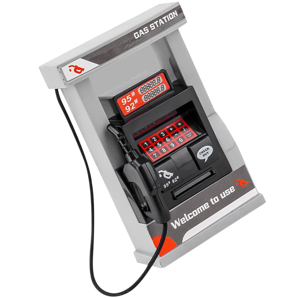 1 Set Simulation Gas Station Toys For Realistic Miniature Model Playset With Roadblocks Interactive Educational Plaything Diy