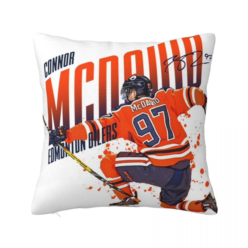 Коннор Макдэвид Для фанатов Edmonton Oilers Квадратная наволочка Подушка Подушка-подушка Уют Подушка-плед для дома Спальни
