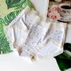 Floral Panties Breathable Underwear Mid Waist Women's Triangle Pants Comfortable Briefs Soft Lace Trim Bottoms