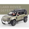 1/24 Rover Defender SUV Alloy Car Model Diecast & Toy Vehicles Metal Car Model Simulation Sound and Light Kids Gift