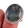 Натуральный лабрадорит драгоценный камень 925 цельное серебро ювелирное кольцо размер 10 C5P15