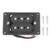 Prewired 3 String Humbucker Pickup Input Jack for Cigar Box Guitar(Vulcanized Fiber Black)