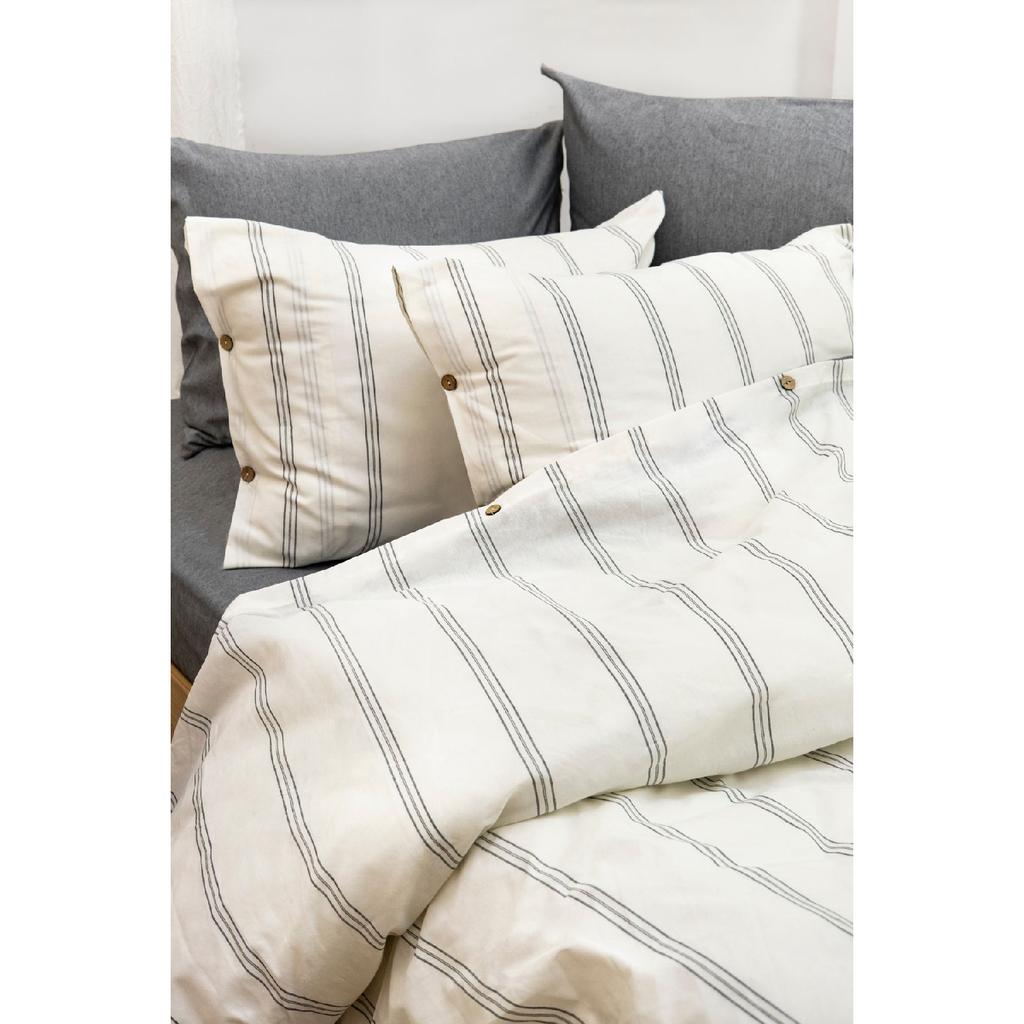 Комплект двойных пододеяльников Harmony Hues, окрашенный в пряже натурального цвета (эластичный лист)