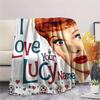 1PC Love Lucy Comics Custom Name Patterned Flannel Blanket Suitable For All Seasons For Home Decor Warmth And Comfort Gifts Holiday Present
