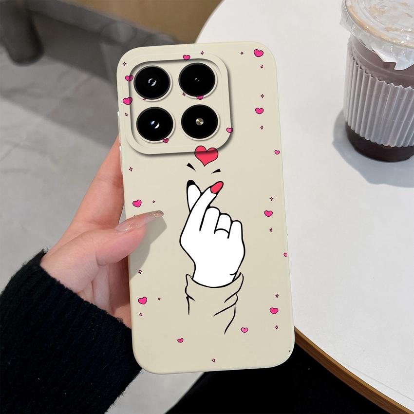 Многоцветный Чехол для Телефона с Узорами в Виде Сердечек Любви Для Xiaomi 17 15 15T 14T Pro Poco M7 M8 F7 F8 C71 C75 Ударопрочный Силиконовый Задний Чехол-Ракушка Для Xiaomi Capa