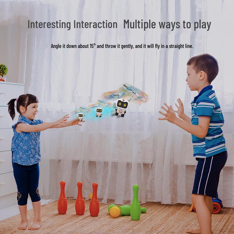 Astronaut Dual-Head USB Charging Gyro Sensor Flying Toy Aircraft