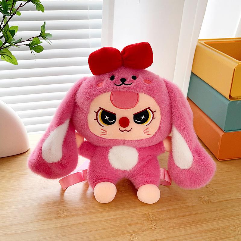 Супер милый и милый вау трехлетний кролик-вислоухий кукла-сумка детская забавная трендовая игра хватай куклу кукла рюкзак